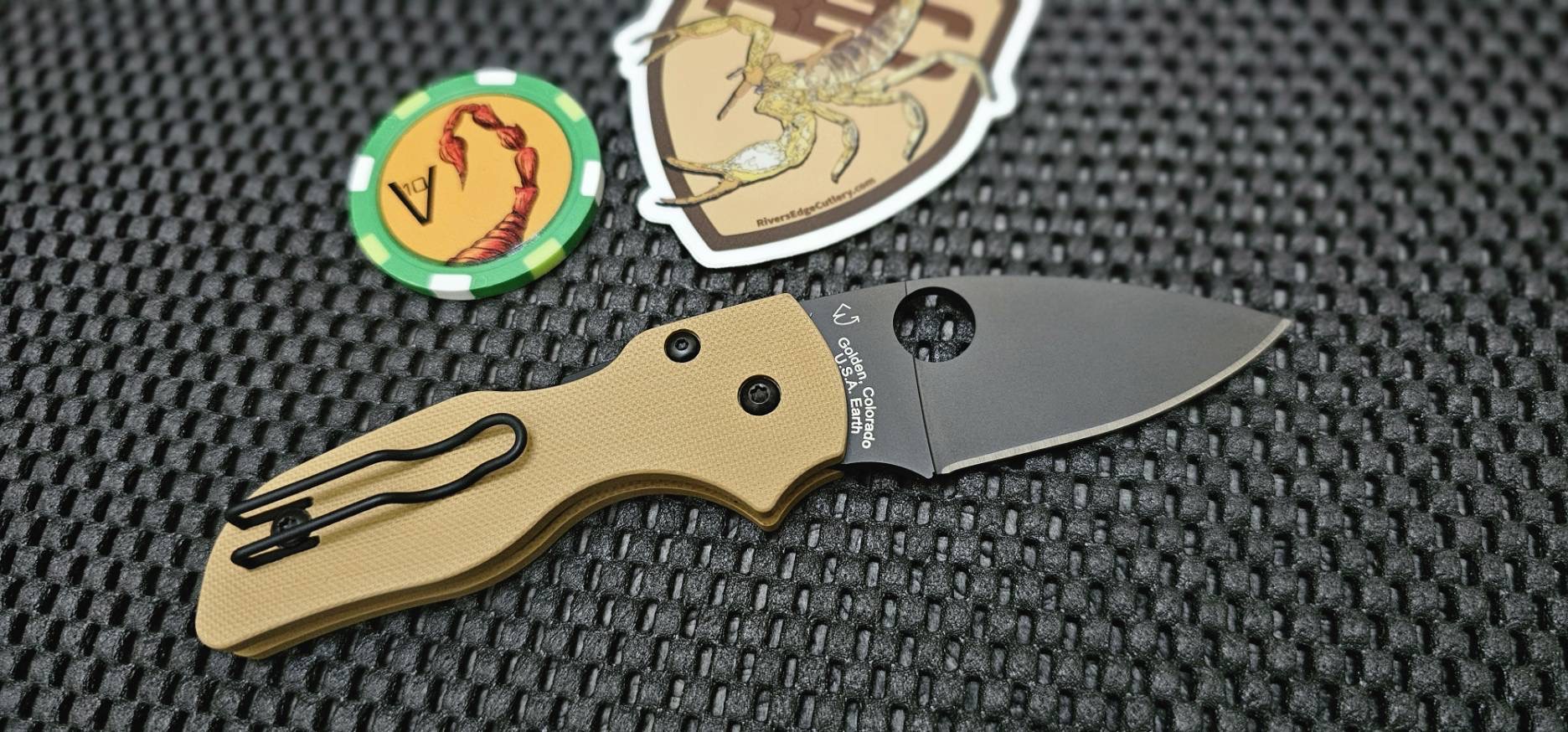 Spyderco REC EXCLUSIVE Lil' Native Coyote Brown G10