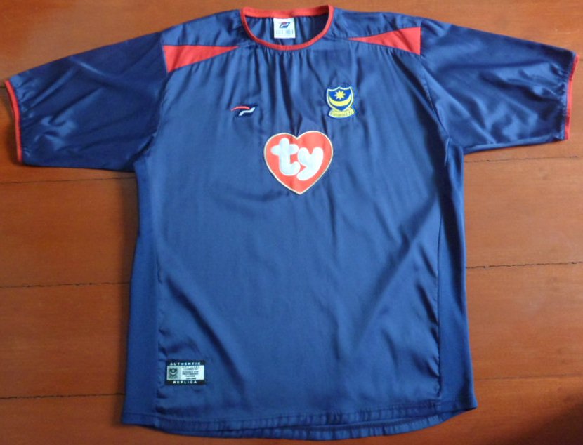 เสื้อฟุตบอล ทีมสโมสรพอร์ทสมัธ ชุดเยือน 2003/04 ใหม่ L-Size / PORTSMOUTH Football Shirt Away Kit 2003/04 Jersey NEW L-Size