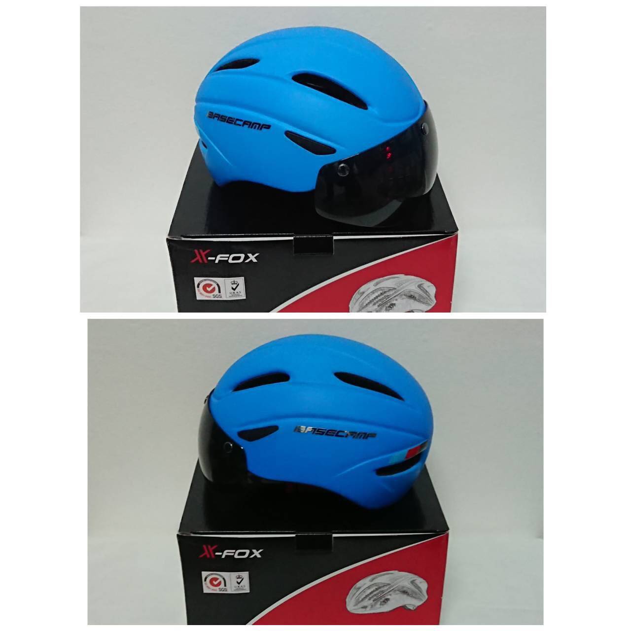 หมวกจักรยานมีแว่น X-Fox V-111 ,AERO HELMETS with goggle