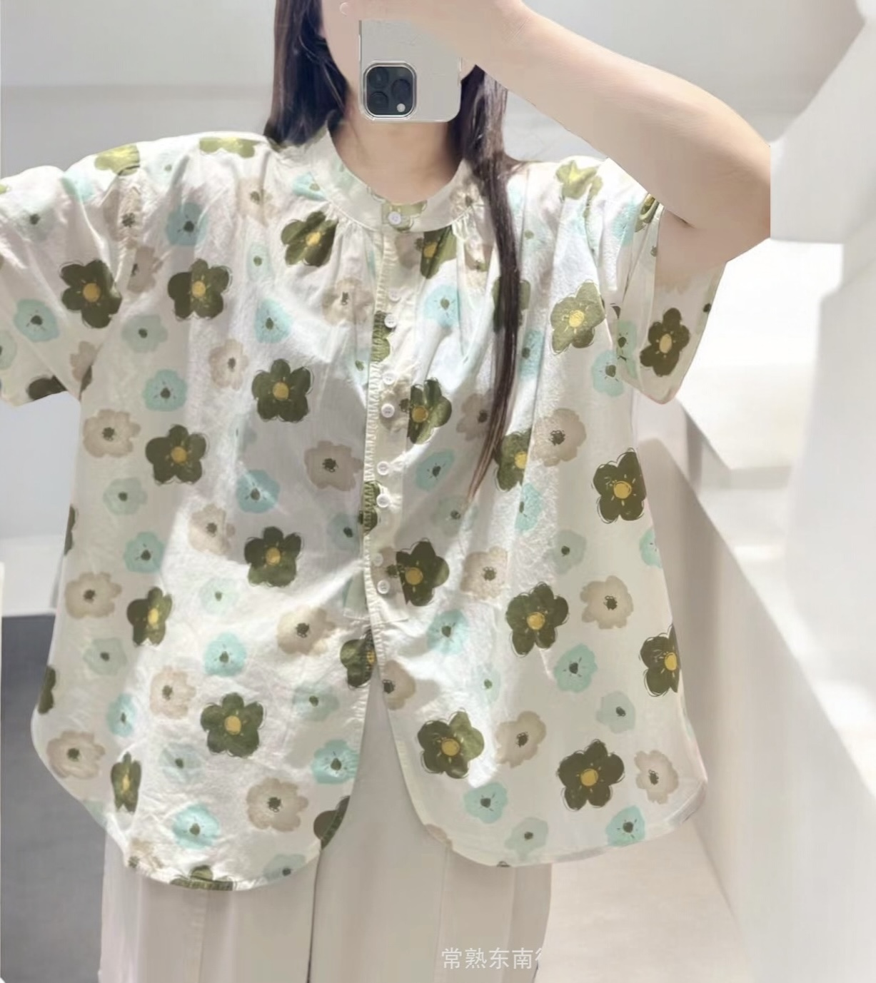 เสื้อผ้าฝ้ายลายดอกไม้