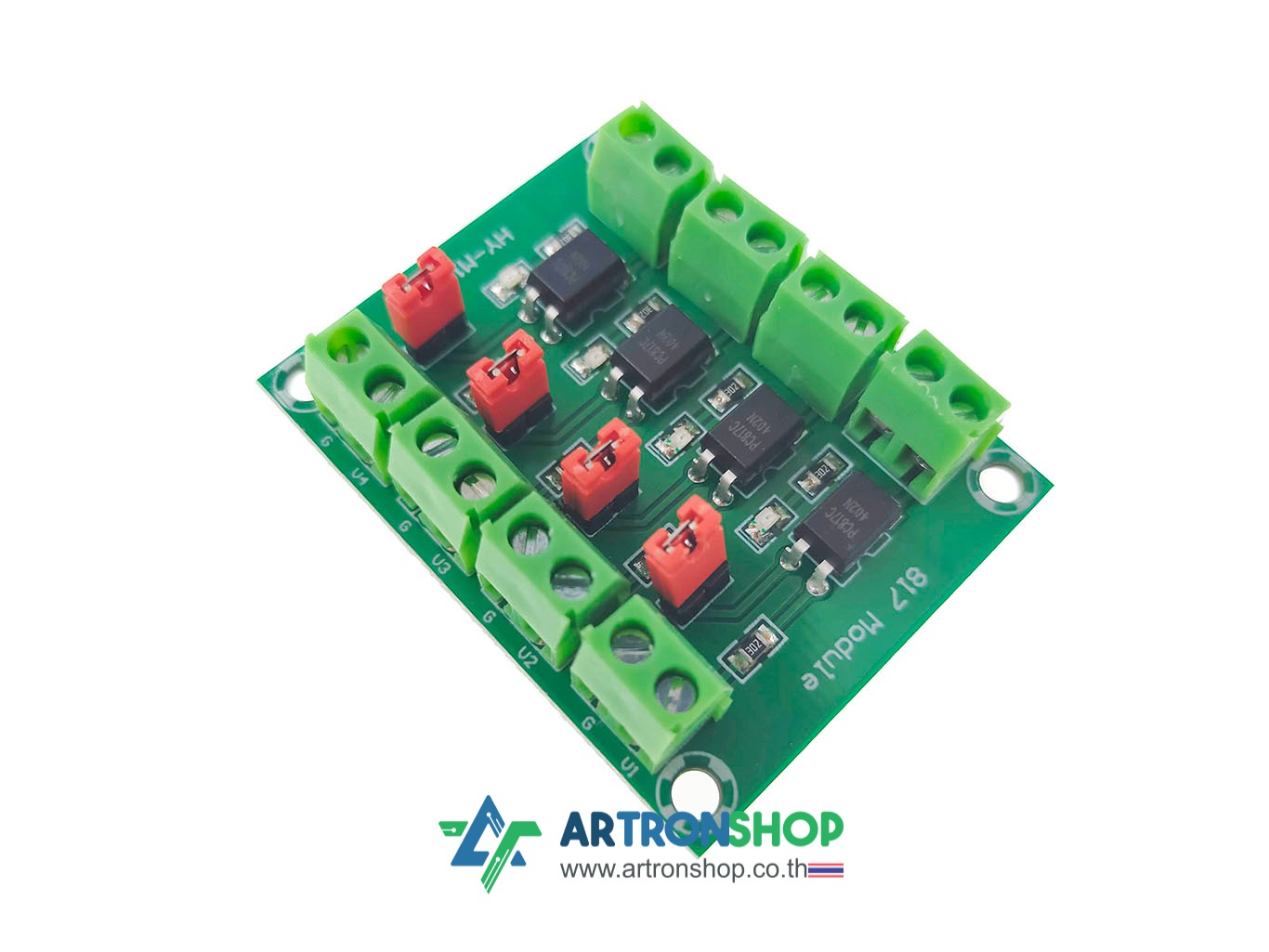 โมดูลควบคุมแยกกราวน์ 4 ช่อง Optocoupler Isolation Module