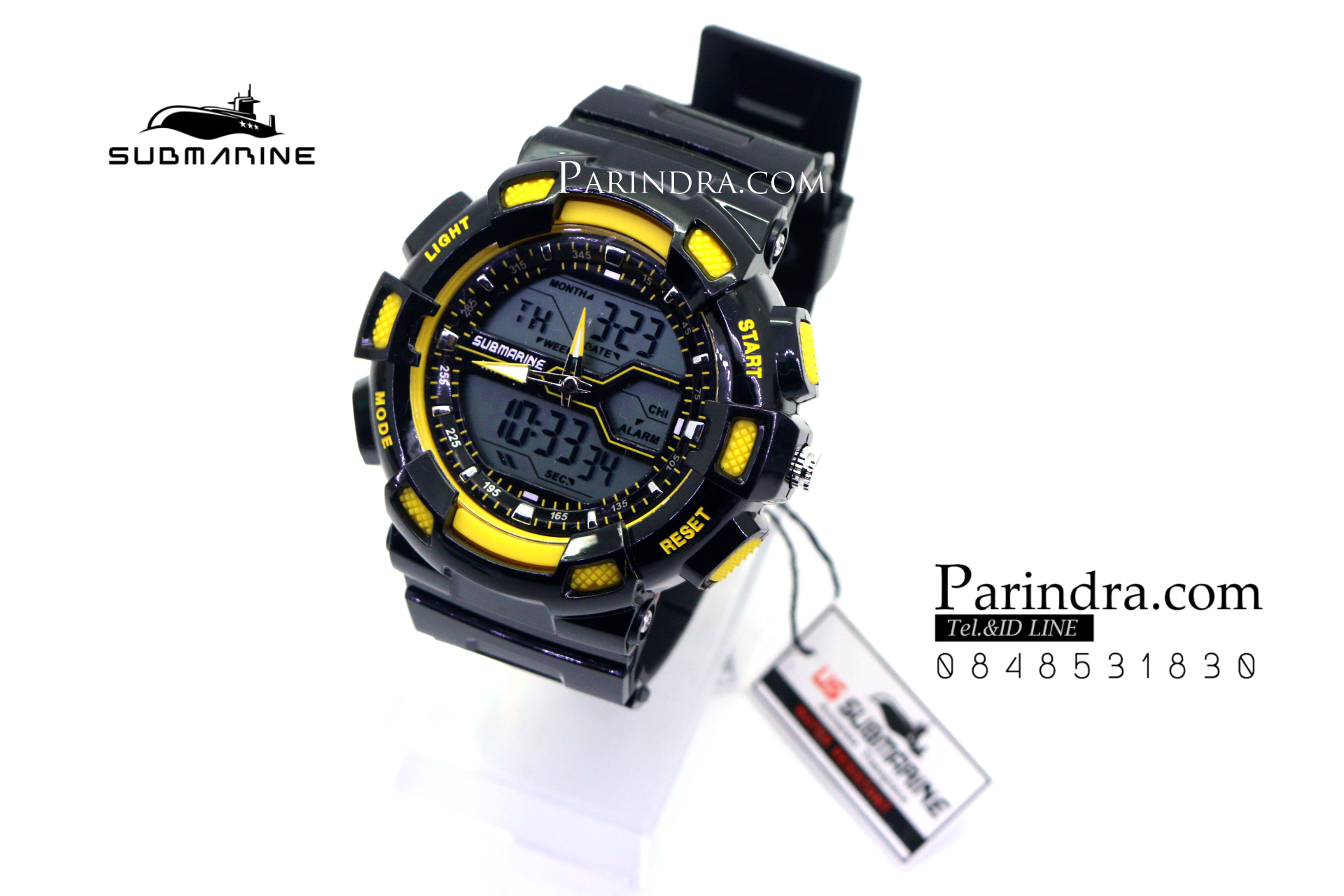 นาฬิกา US submarine รุ่น TP3153M ดำ-เหลือง จอเทา