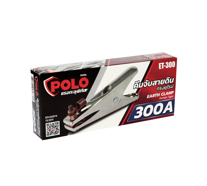 คีมจับสายดิน 300A (สายถัก) เครื่องตัดพลาสม่า POLO โปโล รุ่น ET-300 Pn.WB94A-300 ##(*)