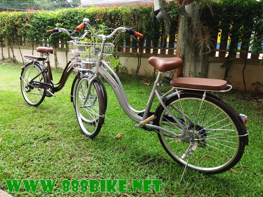 จักรยานแม่บ้าน OSAKA RHINO XT CITY BIKE พร้อมตะกร้า มีเกียร์ 7 สปีดชิมาโน่ ล้อ24นิ้ว