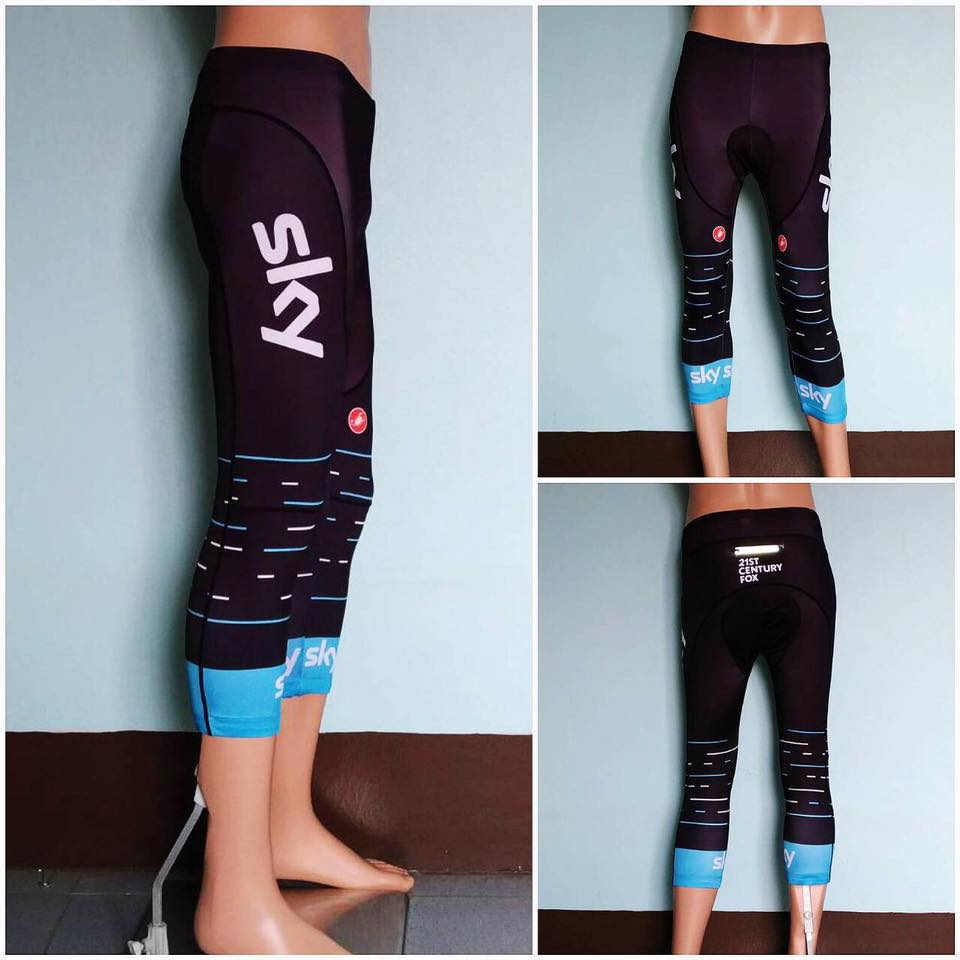 กางเกงปั่นจักรยาน ขาสี่ส่วน Proteam (เป้าเจล 16D พร้อมแถุบซิลิโคนปลายขา ( 4 ส่วน)