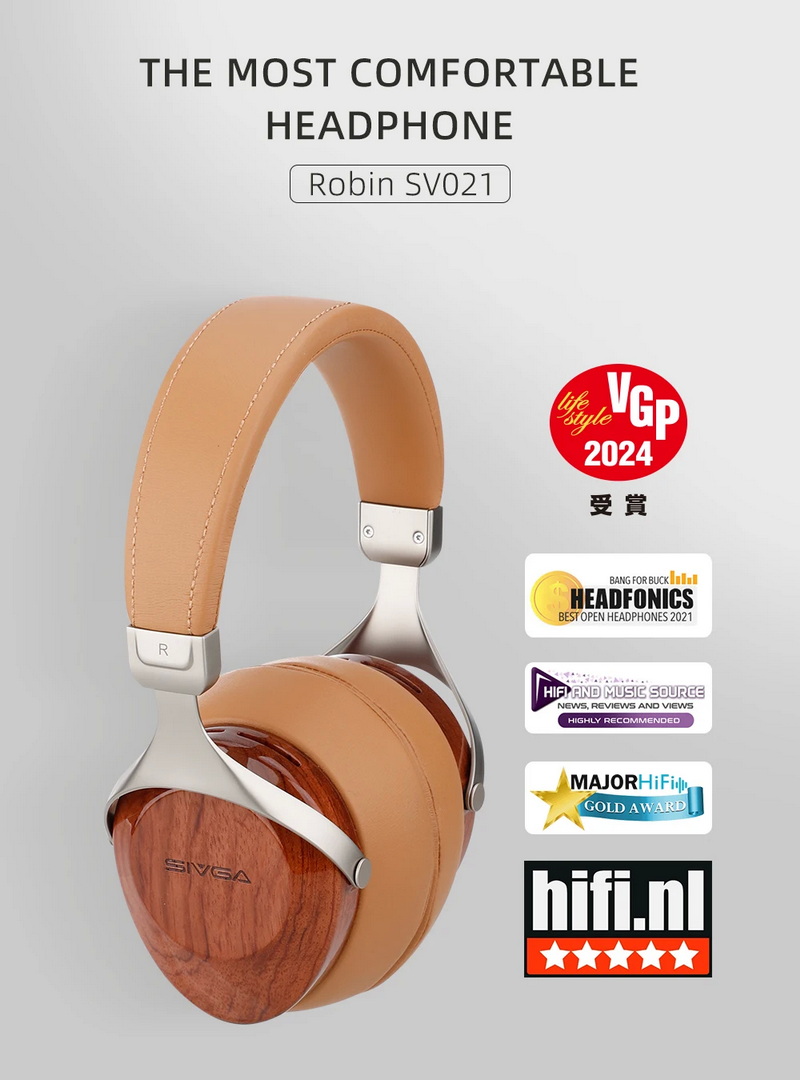 Sivga SV021 หูฟัง Headphone ไดรเวอร์ไดนามิก เสียงเที่ยงตรงสูง ไม้แบบปิดด้านหลัง ประกันศูนย์ไทย