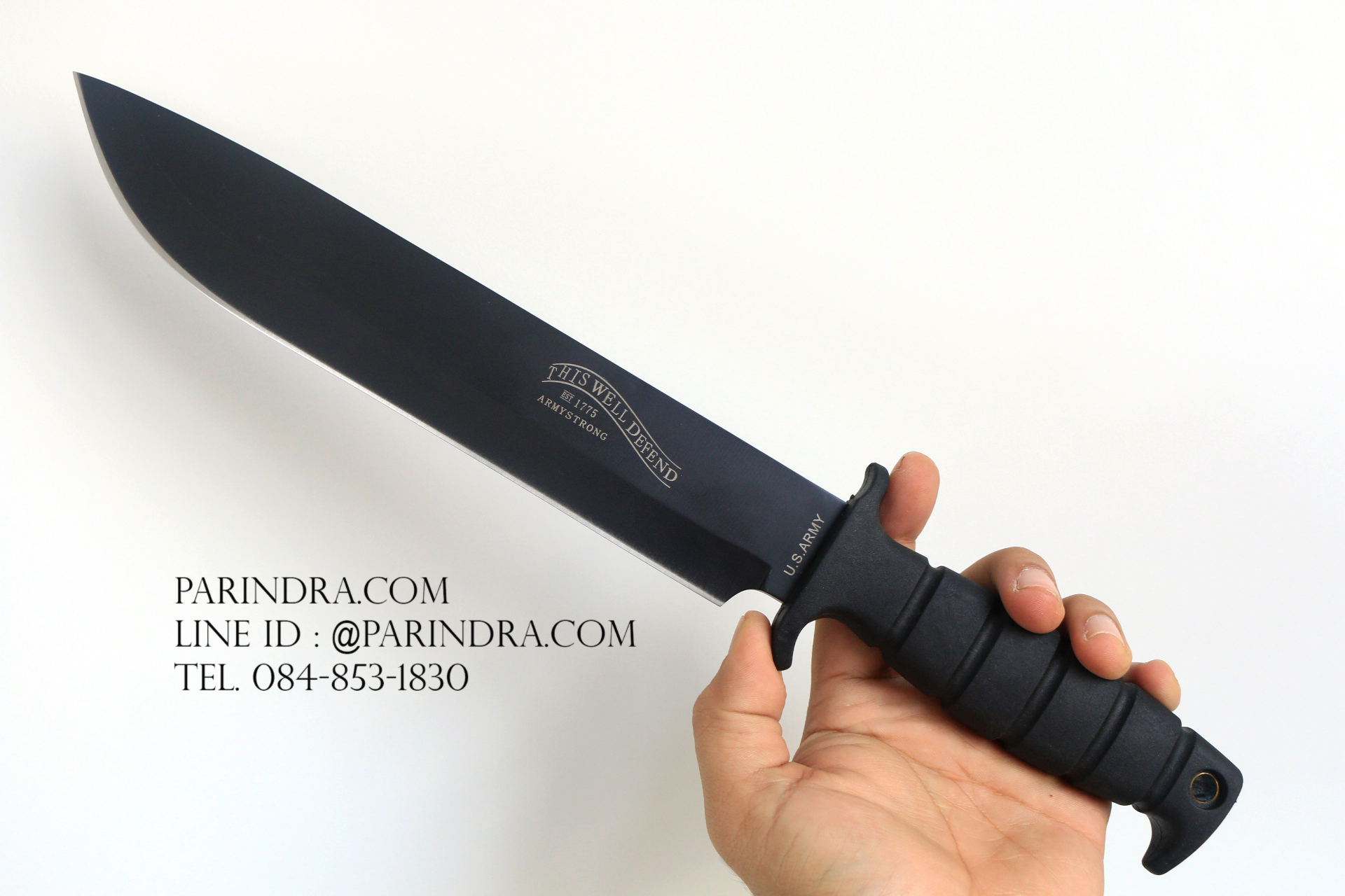 มีดใบตาย Army Strong Model A-1008 ขนาด 14.75 นิ้ว ใบดำ OEM