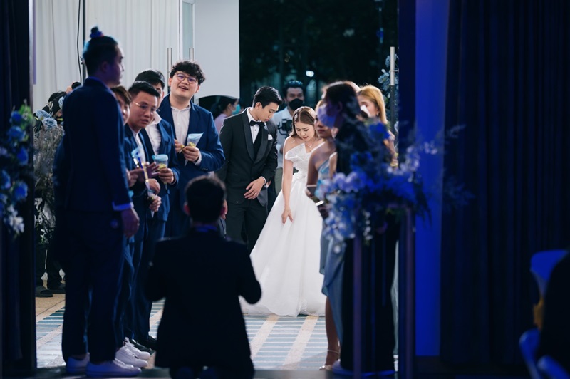 สูทตัดเช่า ชุดสูทชาย สีน้ำเงินเข้ม (ไม่ใช่สีกรมท่า) งานเนี๊ยบ ไม่มีเสื้อกั๊ก