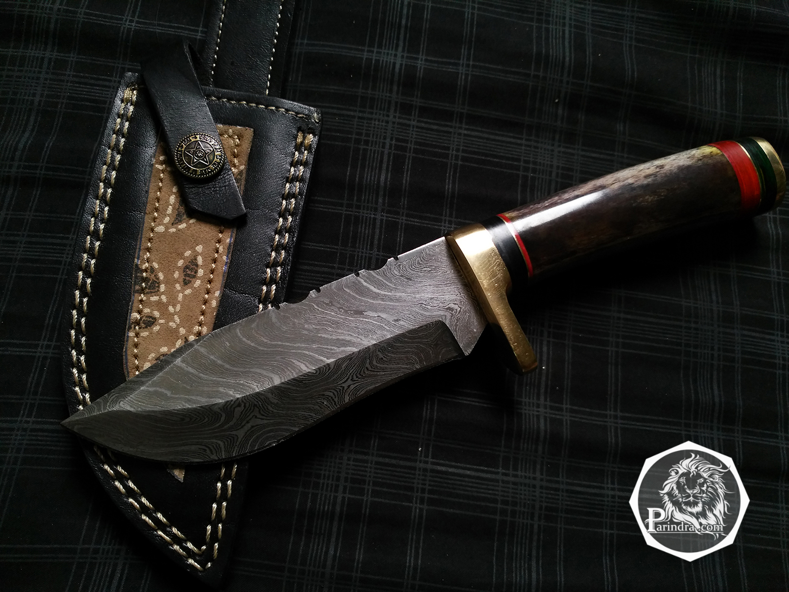 มีดดามัสกัส (Damascus) ด้ามกระดูกอูฐ (Camel Bone) ขนาด 9.4 นิ้ว 512 Layer นำเข้าจาก ปากีสถาน DPK002