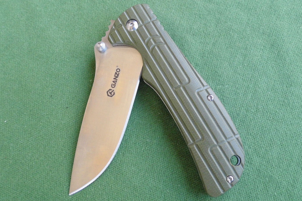 มีดพับ Ganzo กานโซ่ รุ่น G723 GR สีเขียวแก่ หนาถึก แข็งแกร่ง ของแท้ 100%