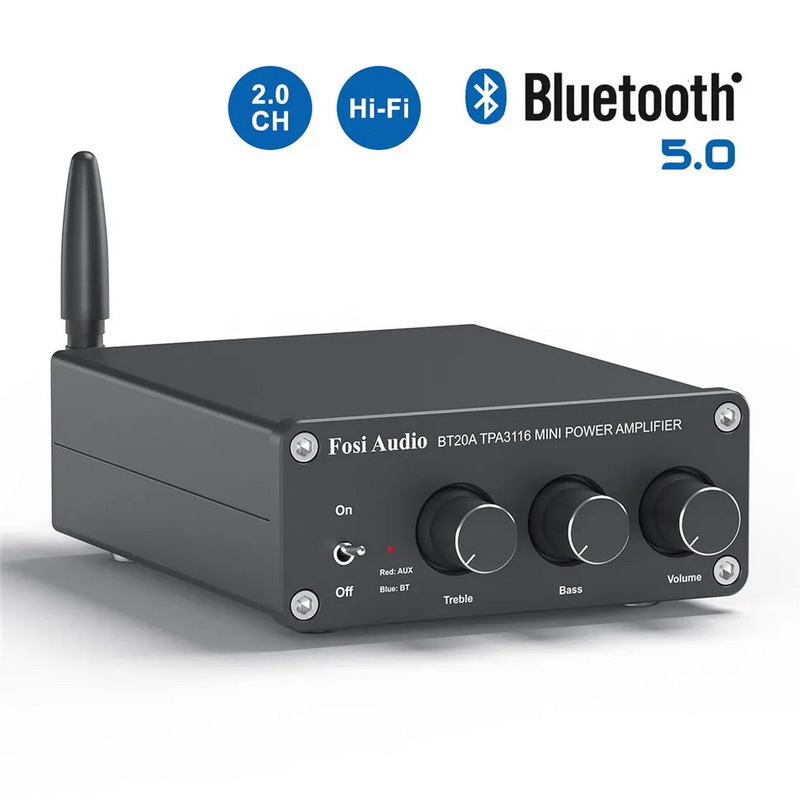 Fosi Audio BT20A Bluetooth Amplifier ClassD ชิป TPA3116D2 x2 ประกันศูนย์ไทย