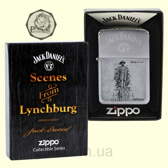 ไฟแช็ค Zippo แท้ ตำนานแห่ง Jack Daniel's ตัว Limited Edition " Jack Daniel's Scenes Lighter Limited, #1 of 7 " #28736 แท้นำเข้า 100%