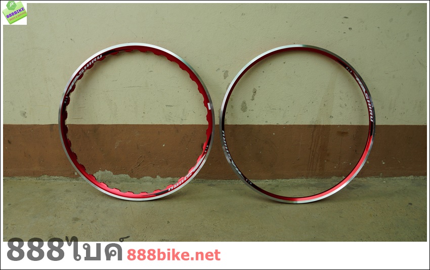 ขอบล้ออลูมิเนียมสองชั้น Hashiru 27.5 x 1.75 (650B) 32 รู ขอบเรียบ (ต่อวง)