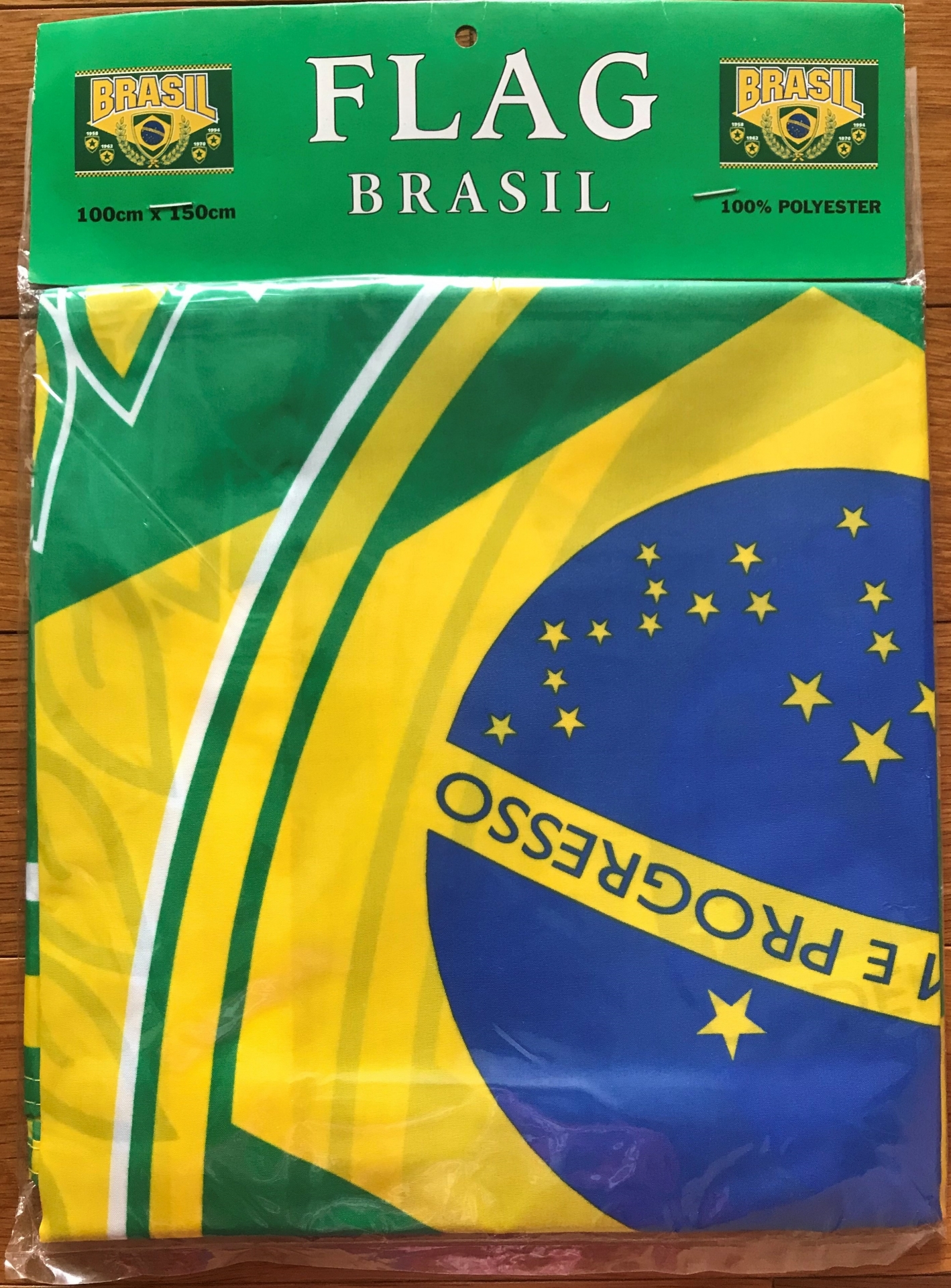 ธง ฟุตบอล ทีมชาติบราซิล - BRAZIL WORLD CUP CHAMPIONS ใหม่ / BRAZIL National Football Team Flag - BRAZIL WORLD CUP CHAMPIONS NEW