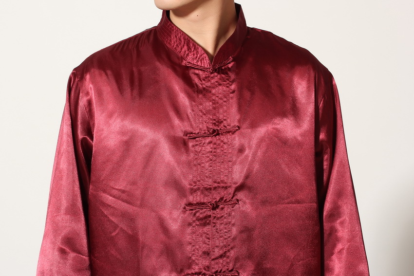 Pre-order ชุดจีนชาย แขนยาว สีแดง