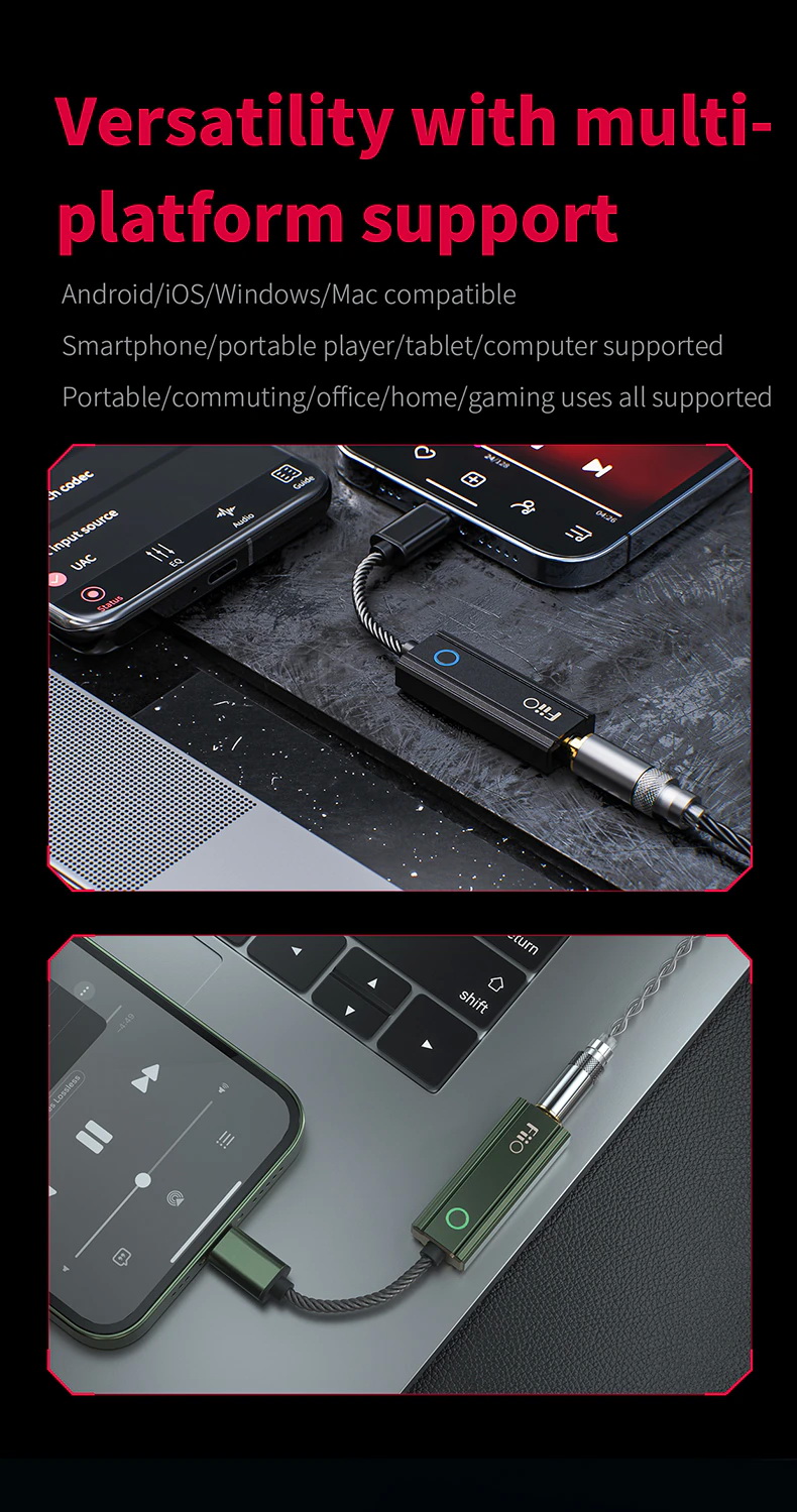 FiiO KA1 DAC&Amp หางหนูระดับเรือธง รองรับ MQA, Hi-Res