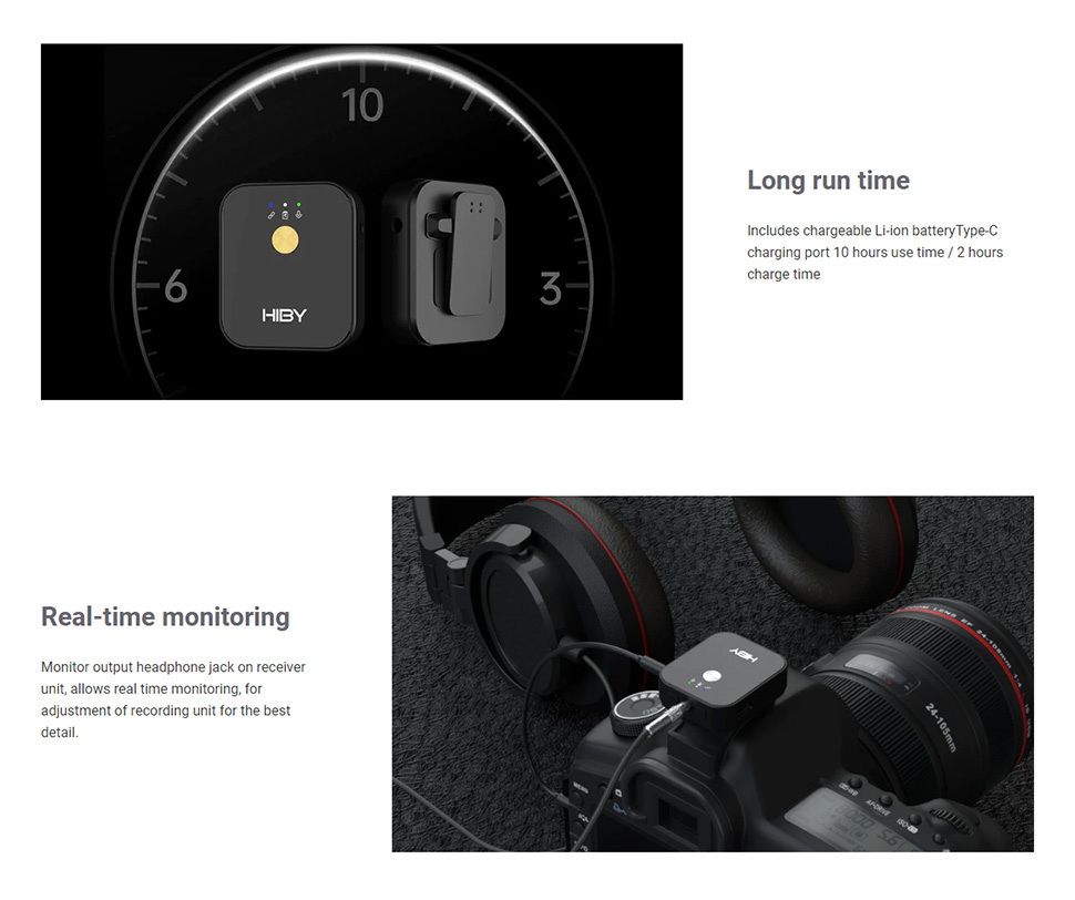 ขาย Hiby MC1 ไมโครโฟน รับ/ส่ง สัญญาณเสียงแบบไร้สาย ประกันศูนย์ไทย