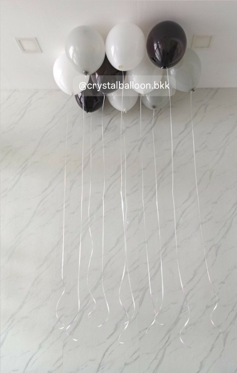 ลูกโป่งขนาด 12 " ลอยฝ้า,พร้อมตกแต่ง สามารถเปลี่ยนสีลูกโป่งได้