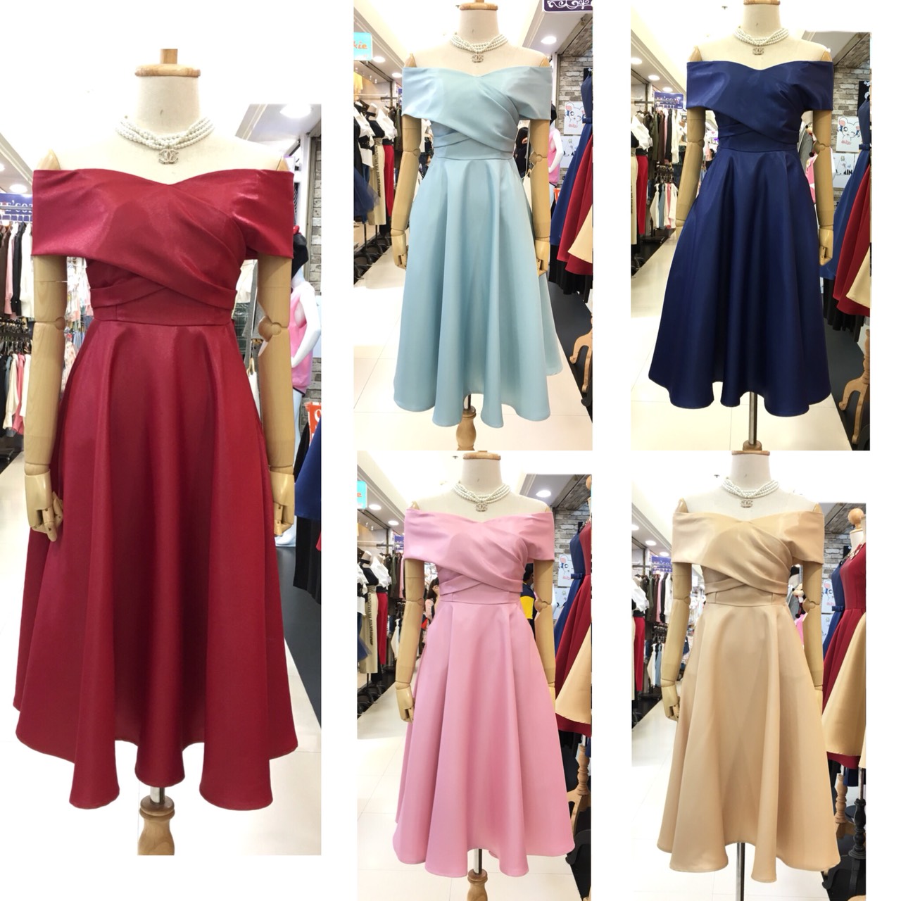 ชุดเพื่อนเจ้าสาว ชุดราตรียาว Lily - Cozy Wrap top & circle skirt