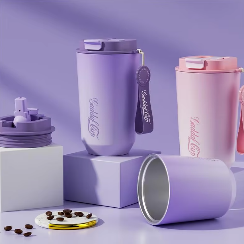 แก้วสแตนเลส หูหิ้วไนล่อน รุ่น 2024823-4 ขนาด 260 ml