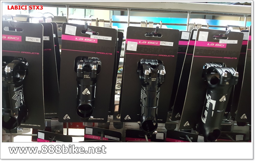 LABICI คอแฮนด์อลูมิเนียม LA BICI STX1.5 ,ยก +/- 7° วัสดุอลูเบา ยาว 70-120มม มีสีดำและสีแดง