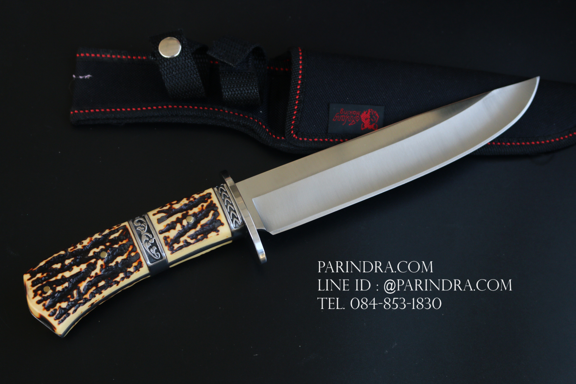 มีดเดินป่า COLUMBIA รุ่น SA49 ด้ามอะคริลิก ลายเขากวาง ขนาด 12 นิ้ว