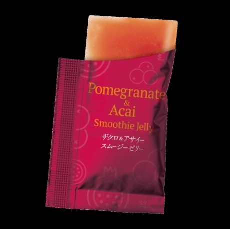 🍇✨เยลลี่สมูทตี้ซุปเปอร์ฟู้ด UHA Pomegranate & Acai Smoothie Jelly (10gx14ซอง)