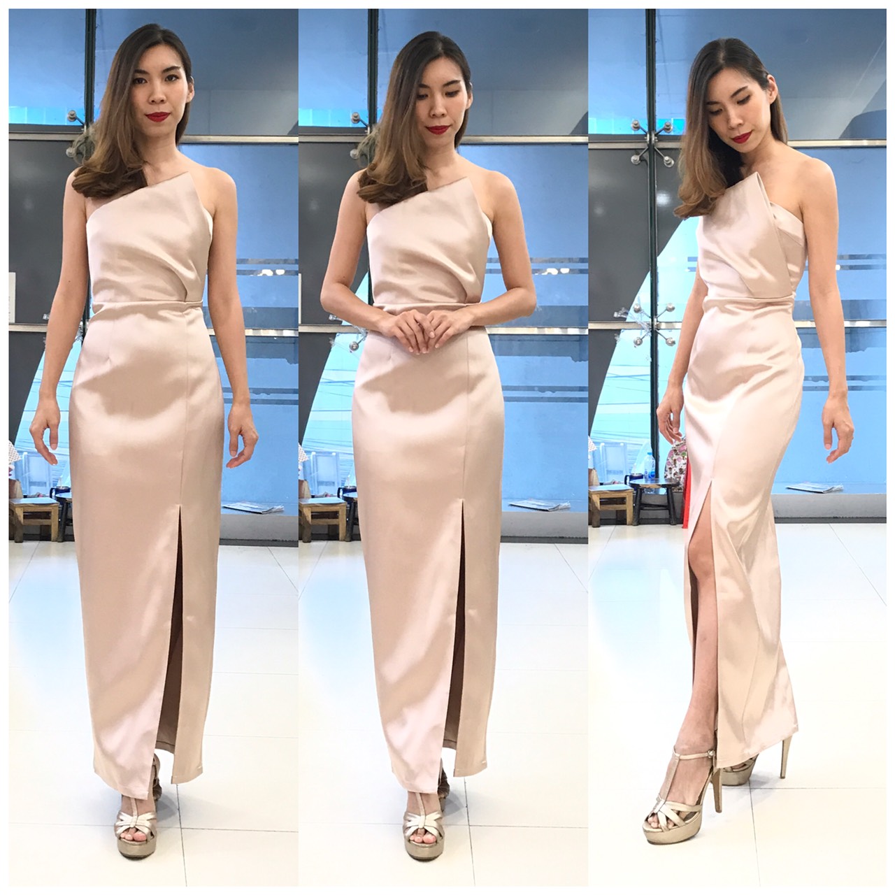 ชุดเพื่อนเจ้าสาว ชุดราตรียาว Gybso - folded tube top & Sheath skirt