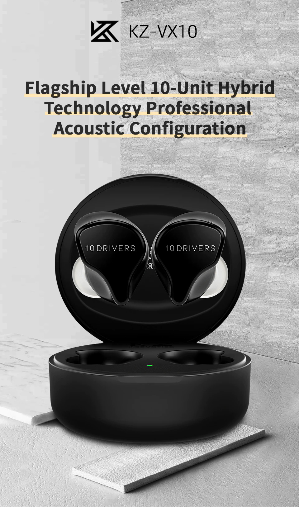 ขาย KZ VX10 หูฟัง TWS ไร้สาย 5 ไดรเวอร์ 4BA + 1DD ประกันศูนย์ไทย