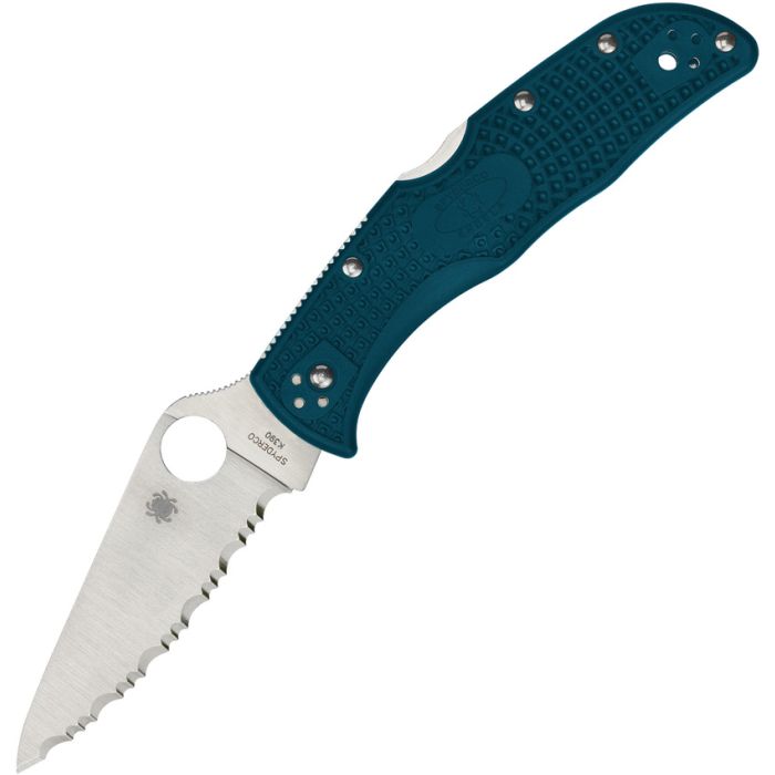 Spyderco Endela Lightweight Lockback Blue FRN (3.4" Serr)