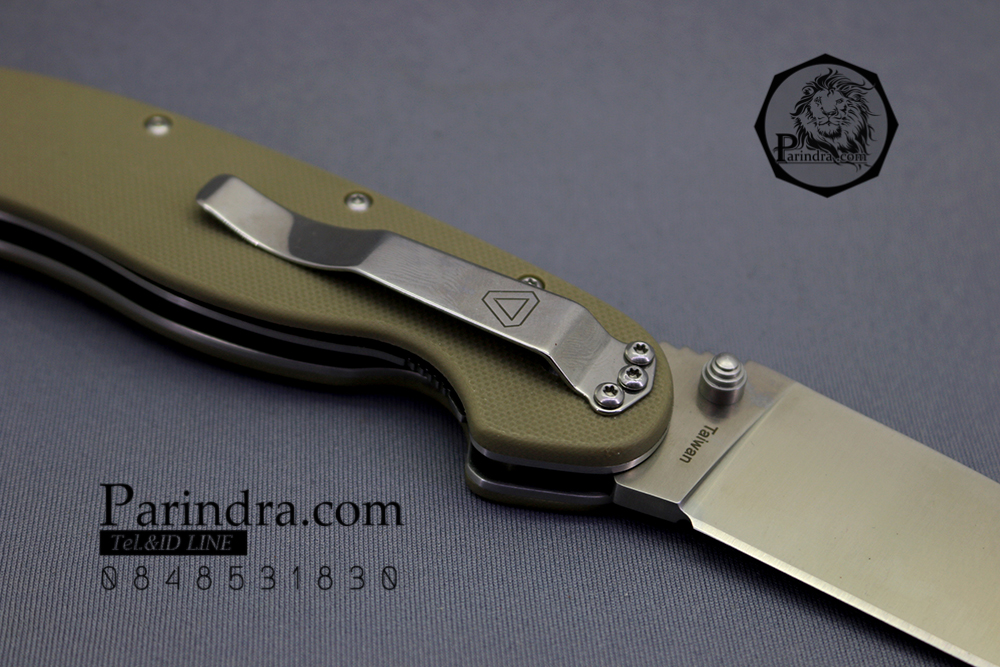 มีดพับ ONTARIO Model-1 ด้าม สีน้ำตาลเทา คมกริบ ขนาด 8 นิ้ว (OEM)