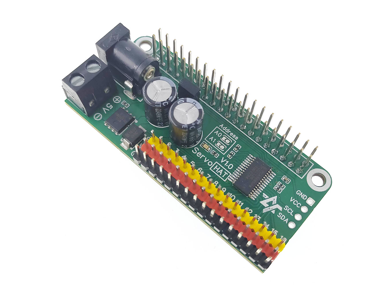 ArtronShop Servo HAT โมดูลเสริม Raspberry Pi ขยายช่องต่อเซอร์โว 16 ช่อง