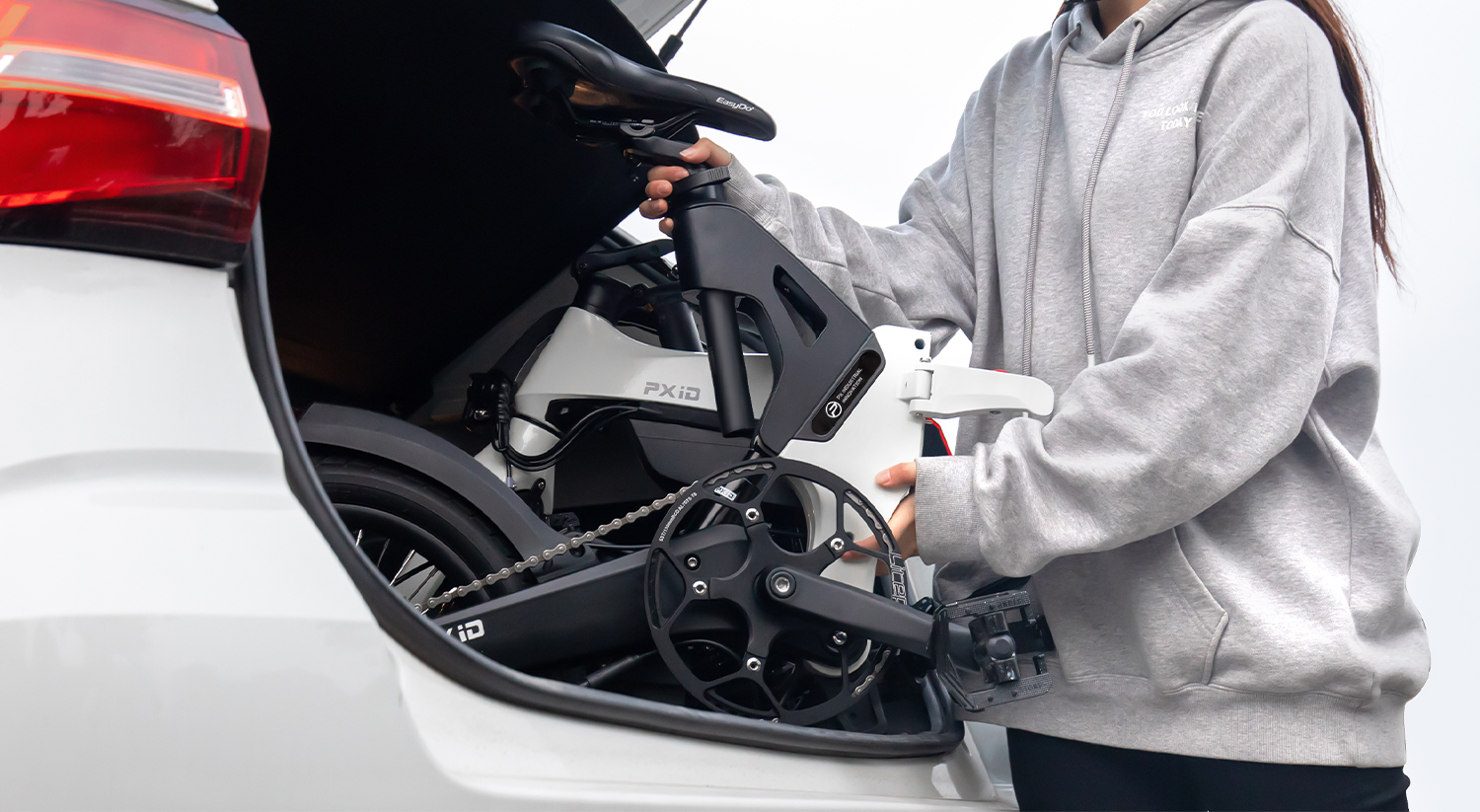 จักรยานพับได้ไฟฟ้า PXID LIGHT P2 วงล้อ 16 นิ้ว มอเตอร์ 250วัตต์ แบต 36V/52.Ah ความเร็ว 25กม/ชม. ไกลสุด 40กม. 2024