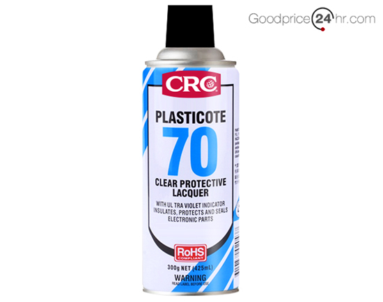 c-025. สเปรย์พลาสติกเคลือบใส CRC Plasticote 70 (425 ml.)