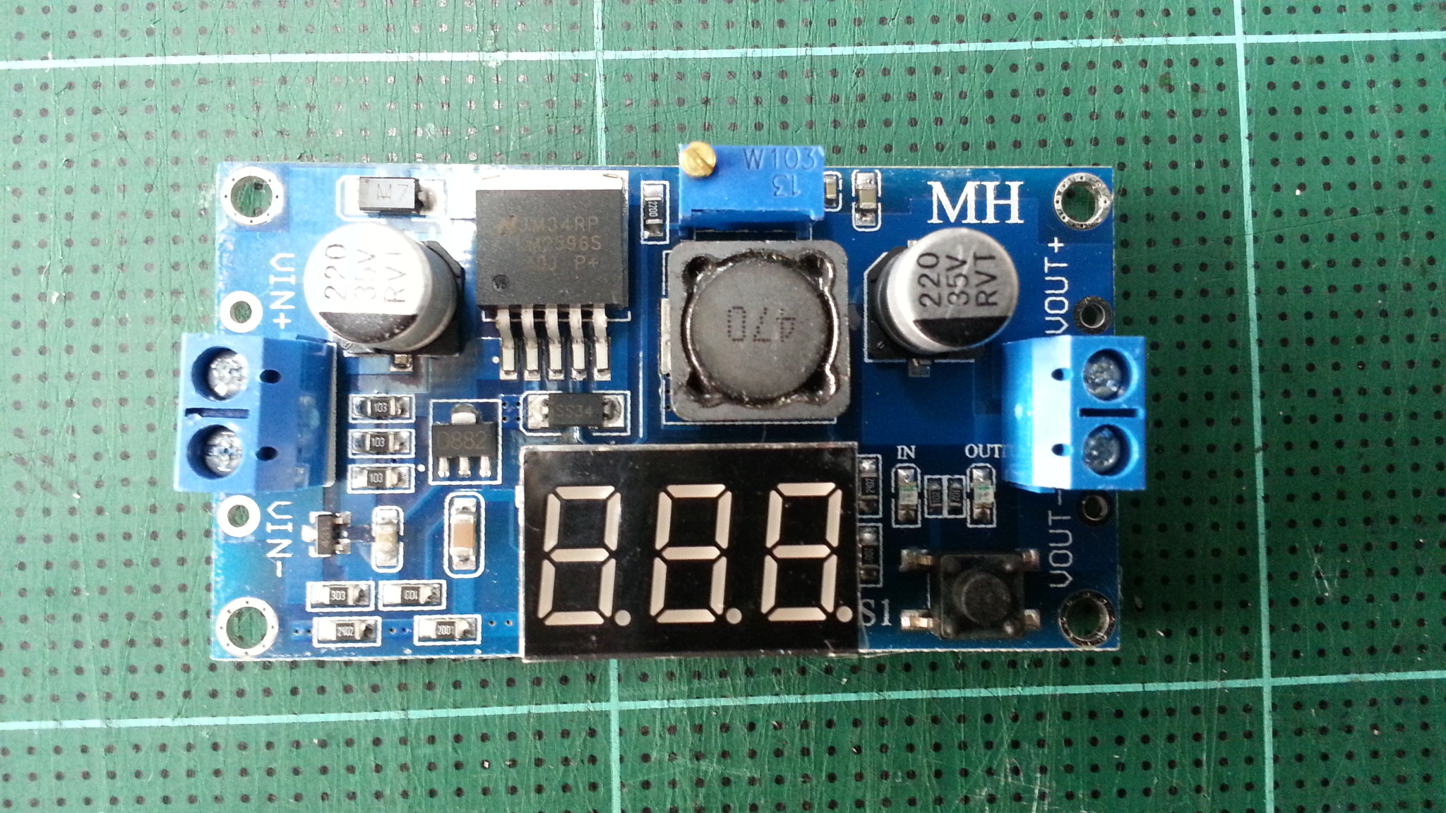 LM2596 step-down DC-DC adjustable power supply module with digital display
