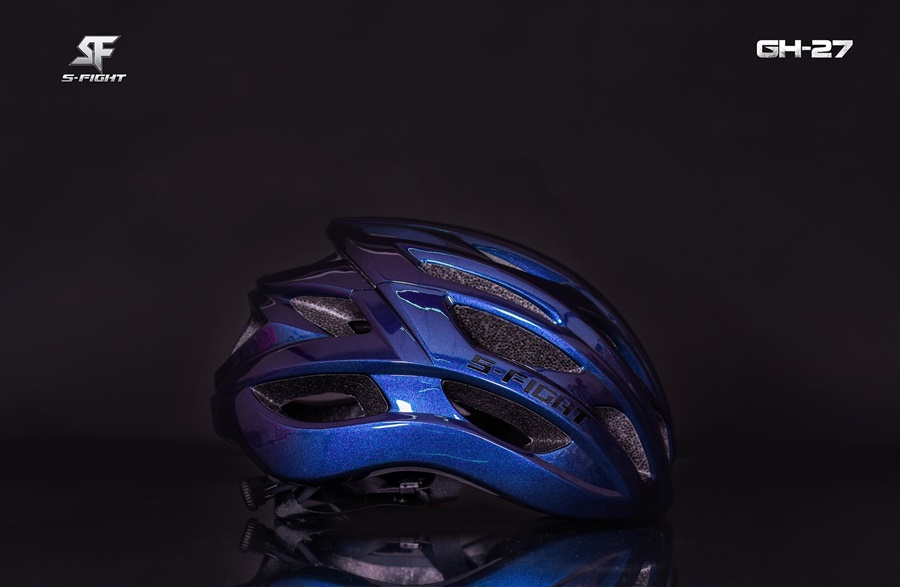 หมวกจักรยาน S-FIGHT รุ่น GH-27 HELMET Free Size: 55-61 Cm สี: สีพิเศษ Holographic Siver เปลี่ยนสีได้ เมื่อเกิ้ดการหักเหของแสง