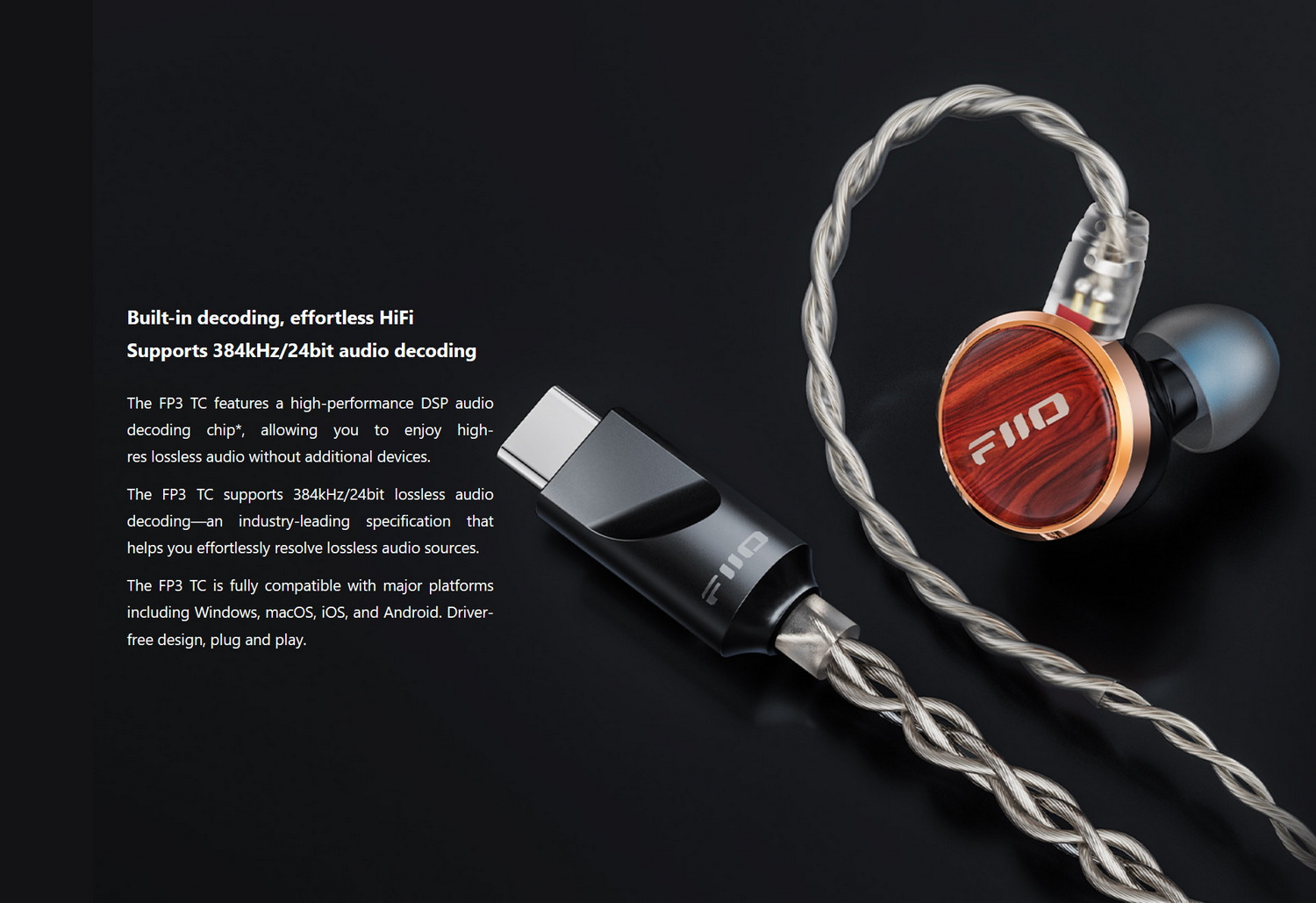 FiiO FP3 หูฟัง IEMs ไดรเวอร์ Planar 14.5 มม. รุ่นที่สองที่พัฒนาขึ้นเอง ประกันศูนย์ไทย