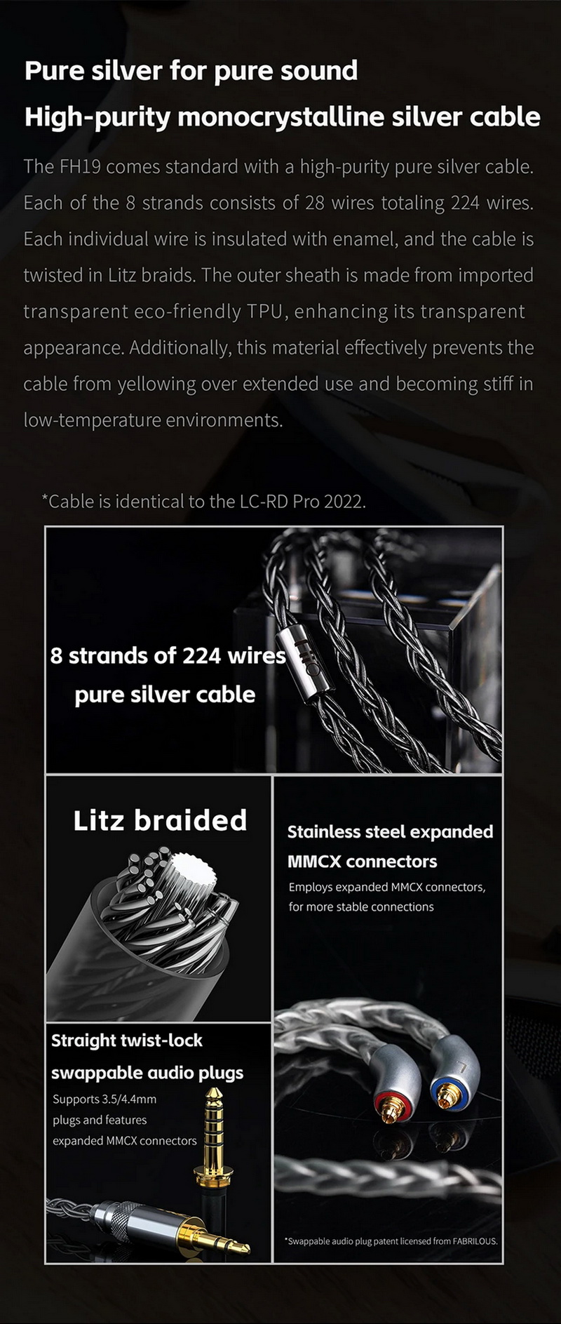 FiiO FH19 หูฟัง IEMs 8 ไดรเวอร์ 2DD+6BA เปลี่ยนท่อนำเสียงได้ รองรับ Hi-Res ประกันศูนย์ไทย