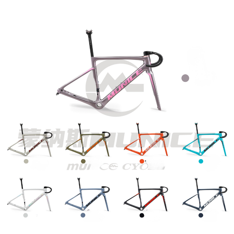 Munice R2 Ultra-Light Carbon Road Frame – Toray T800 + M46, Disc Brake Compatible, 970g, 9 Colors | 5-Year Warranty