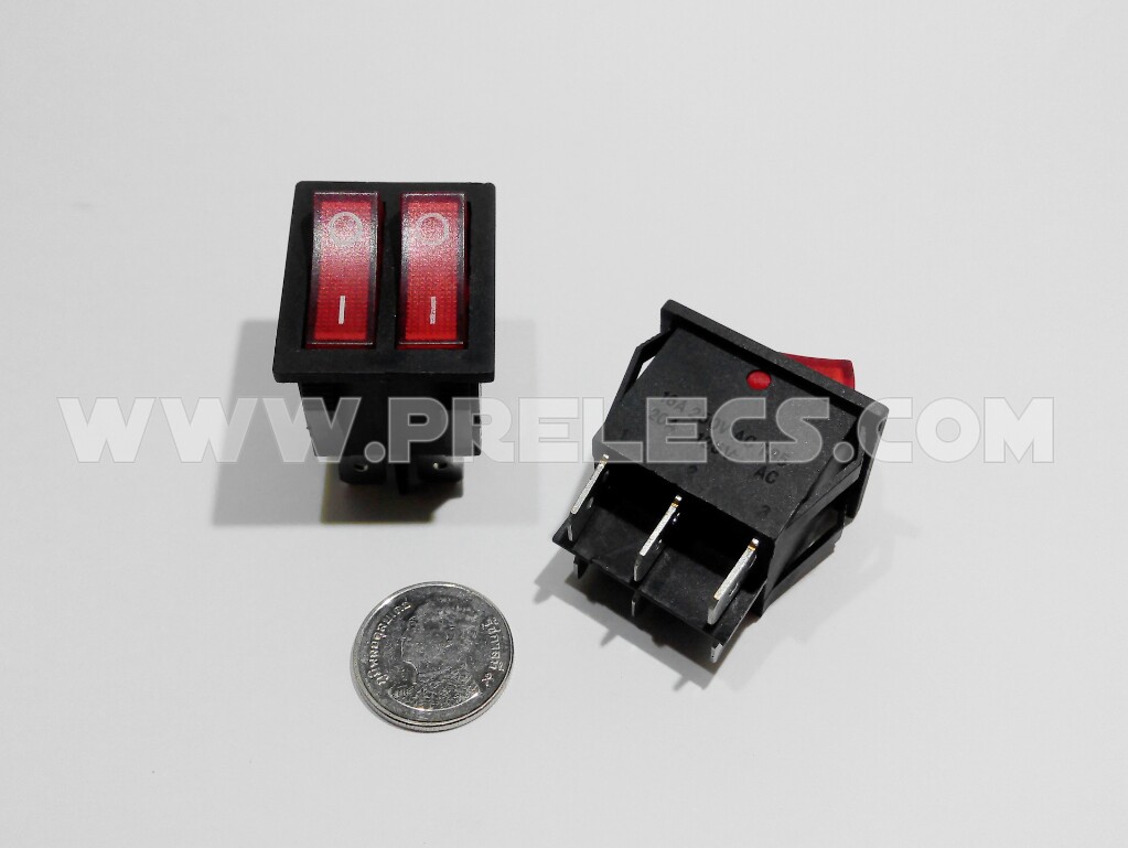 Rocker Switch ใหญ่ 2sw มีไฟ 220V
