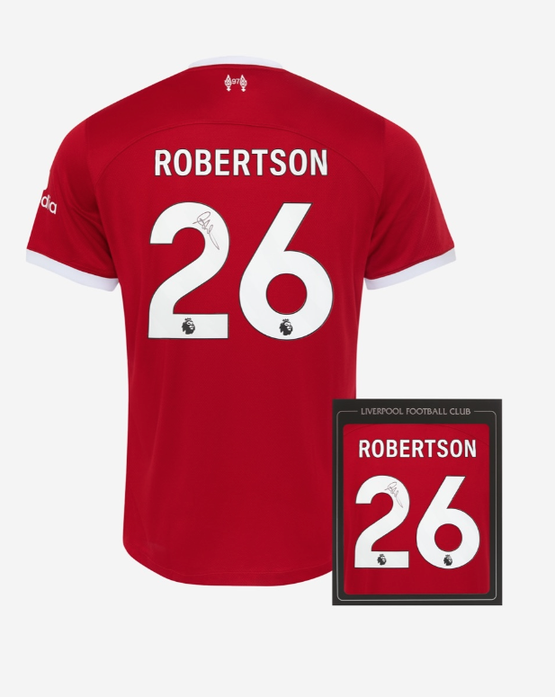 เสื้อลิเวอร์พูล 2023 2024 ลายเซ็นต์ Robertson 26 พร้อมกล่อง มีใบรับรองของแท้