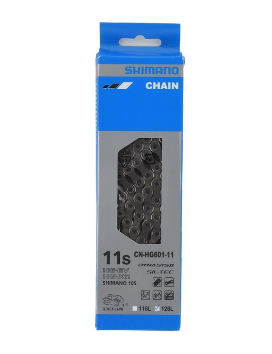 โซ่ SHIMANO 105 รุ่น CNHG601-11, 11-SPD, 126L, รุ่น QUICK LINK, มีกล่อง