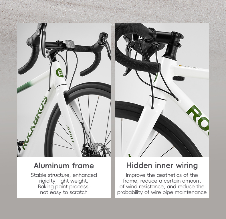 จักรยานเสือหมอบ ROCKBROS SPIN-W2M เฟรมอลูมิเนียม ชุดเกียร์ Shimano Claris R2000 (2x8 สปีด) ล้อ 700c