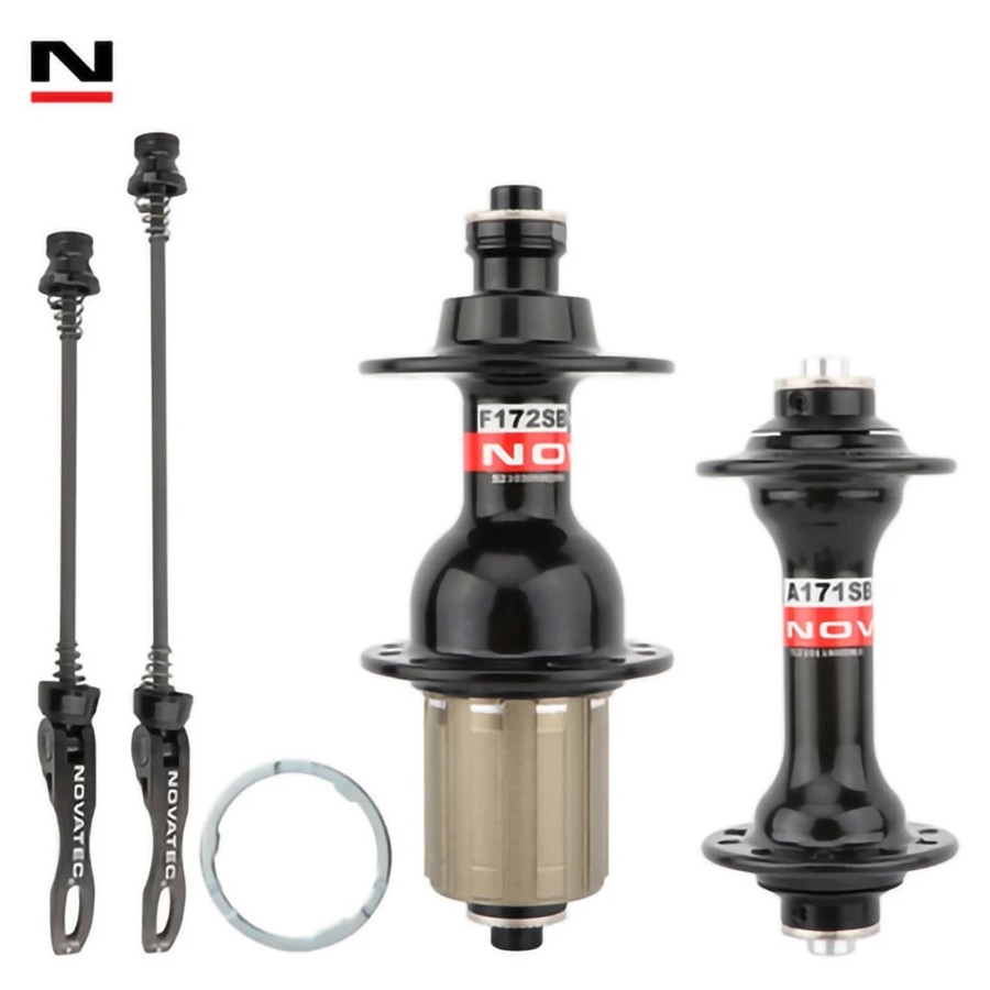 ดุมเสือหมอบ Novatech หน้า/หลัง v-brake โม่อลูฯ A171SB/ F172SB Super Light 4 Hub 20H/24H 8/9/10/11Speed