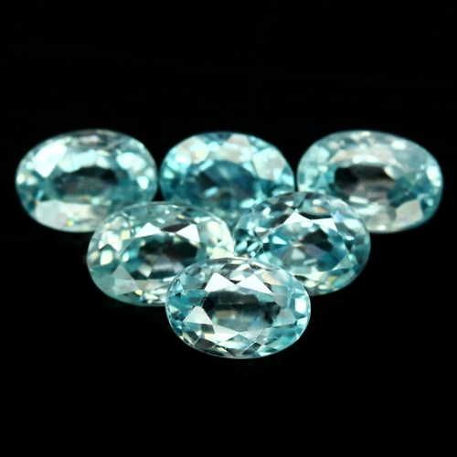 เพทายสีฟ้าทะเล (Zircon) 7.02 กะรัต 11 ชิ้น (0385)