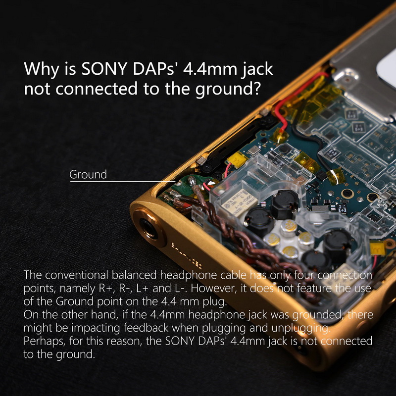 DD DJ44S หัวแปลง Ground Pin เพิ่มคุณภาพเสียง สำหรับเครื่องเล่นพกพา SONY