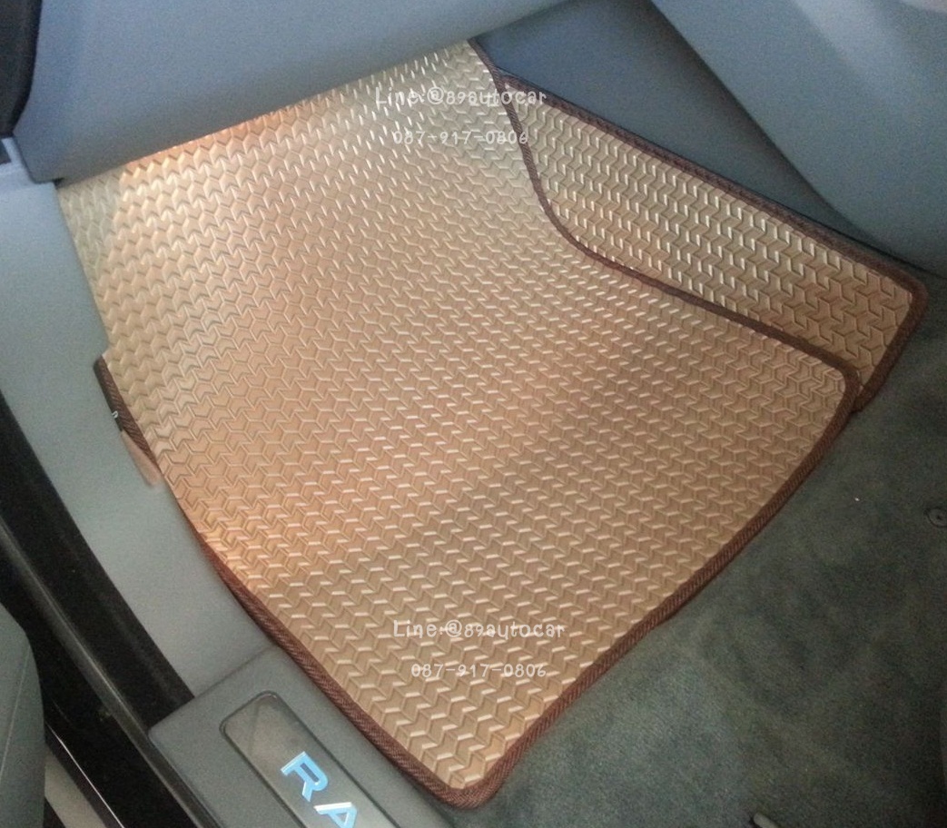 โรงงานพรมรถยนต์ Land Rover Rang Rover Evoque 2016 ลายธนูสีน้ำตาลขอบน้ำตาล