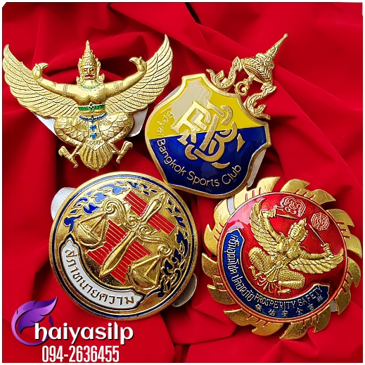 ตราติดหน้ารถ สภาทนายความ ครุฑเสริมอุดมโชค RBSCสปอร์ตคลับ ครุฑสีทอง
