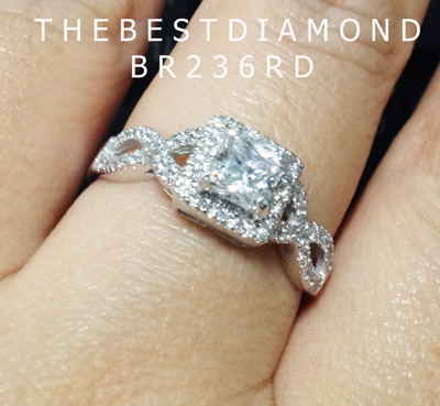 BR236RD+แหวนดีไซน์เกลียวผสมPrincess++ ดีไซน์สวยหรู แบบร้านจิวเวลลี่ทันสมัย ตามcounter ห้างเลย เหมือนของแท้สุดๆเล่นไฟวิ๊งๆ รับประกันความสวย