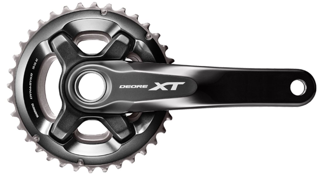 จาน XT, FC-M8000-2, 2 ชั้น, 11-SPD, 36X26T, 175MM, 170MM, พร้อมกะโหลกกลวง